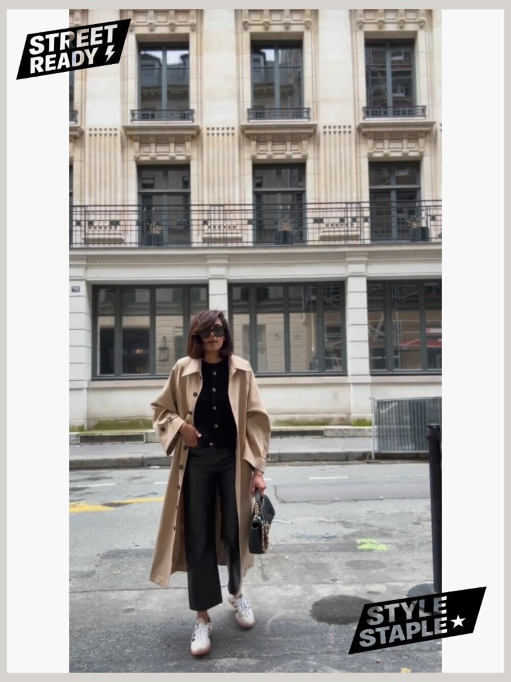 Oversized Long Trench Coat Single Breasted Windproof Lapel Fall Overcoat - Picture 7 of 7